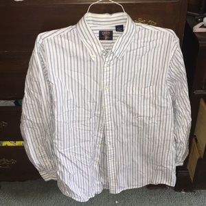 Men's 90s Vintage Stripped Dress Shirt